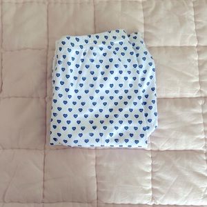Girls roller rabbit blue heart pajamas